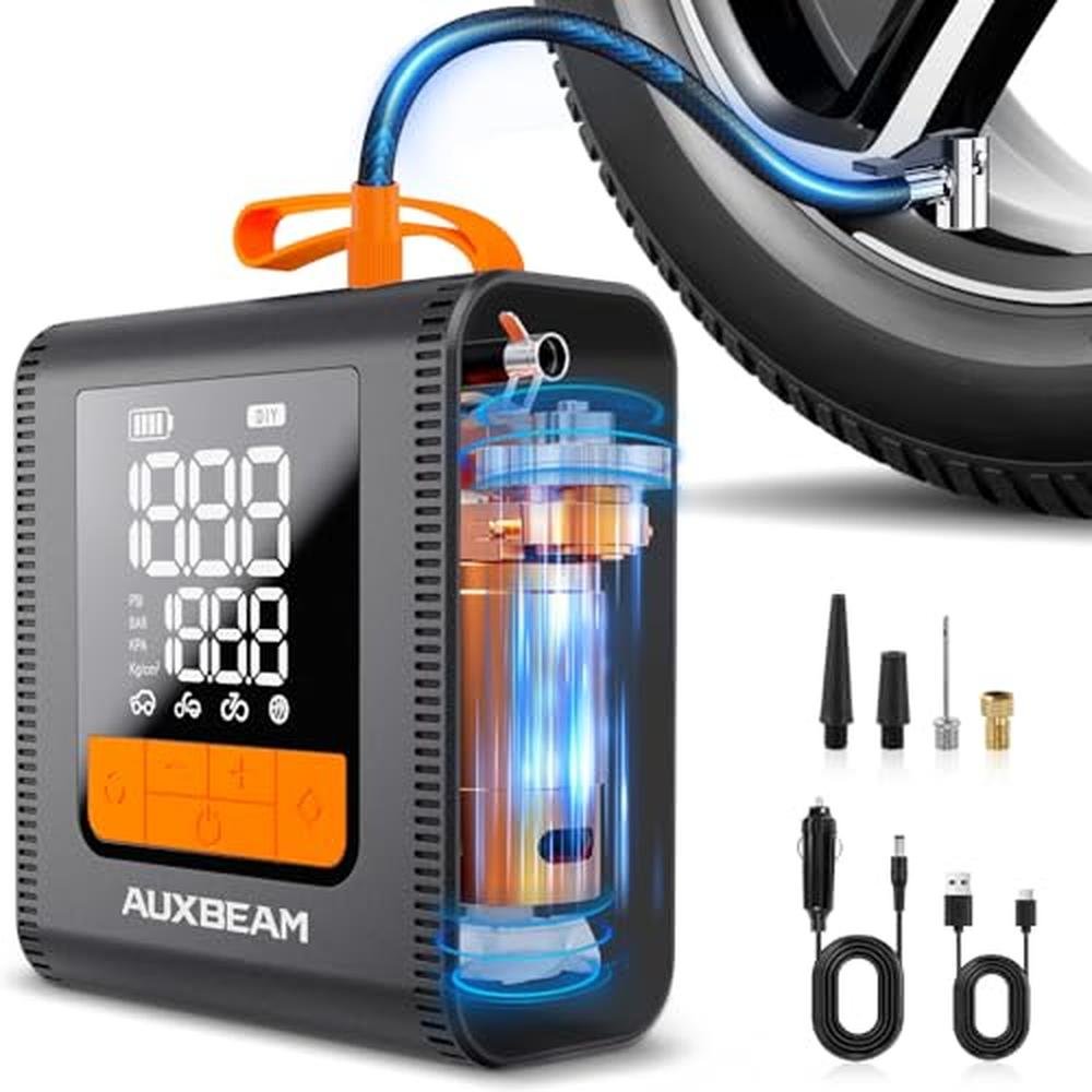 Air Car Accessory: AUXBEAM H4 Portable Air Compressor – Front View