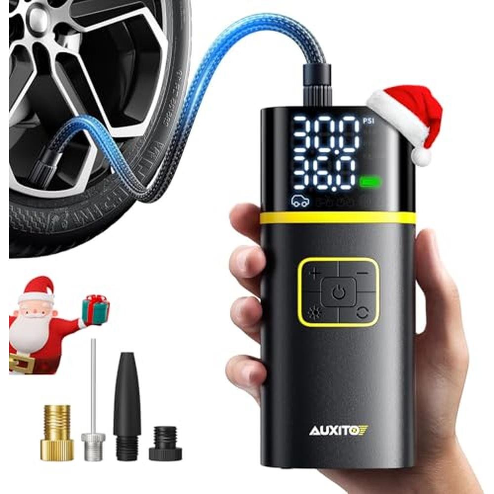 Tire Air: Auxito Portable Air Compressor 150PSI – Front View