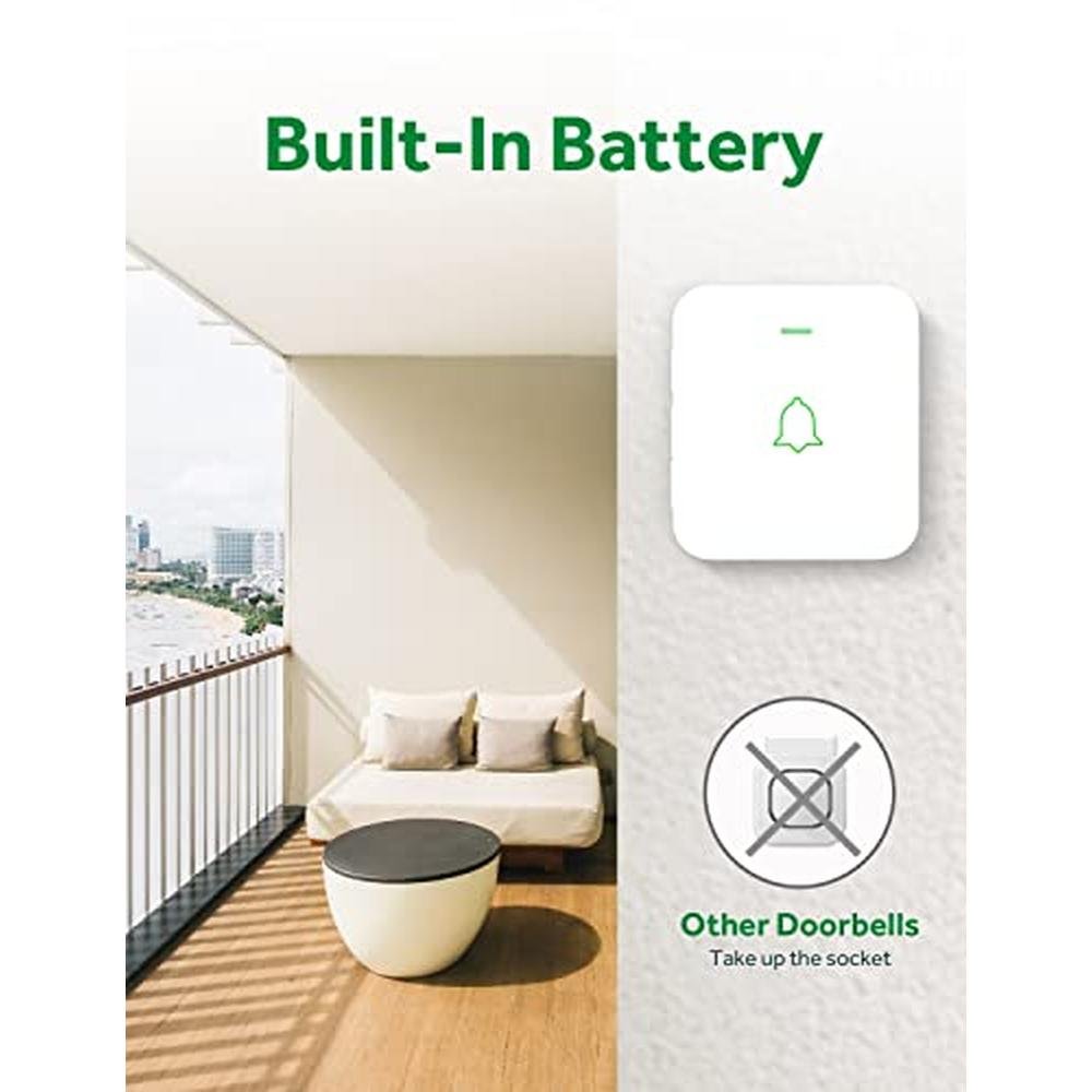 Wireless Door Chime: Avantek WA-11 Waterproof Battery – Side View