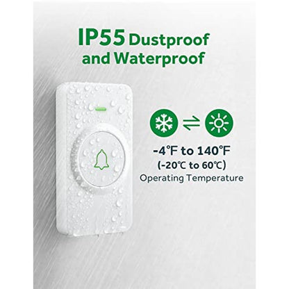 Wireless Door Chime: Avantek WA-11 Waterproof Battery – Close-up Detail
