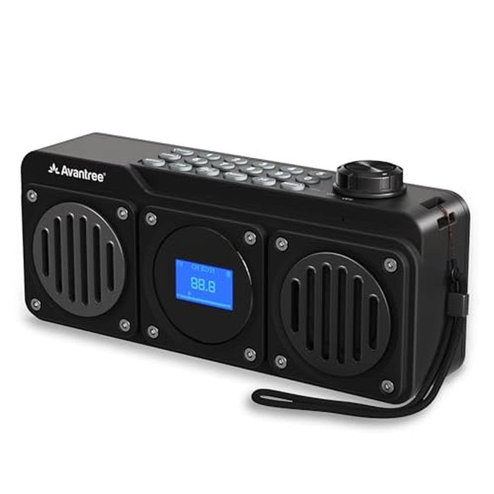 Avantree Boombyte: Portable Digital FM Radio with Bluetooth – Front View