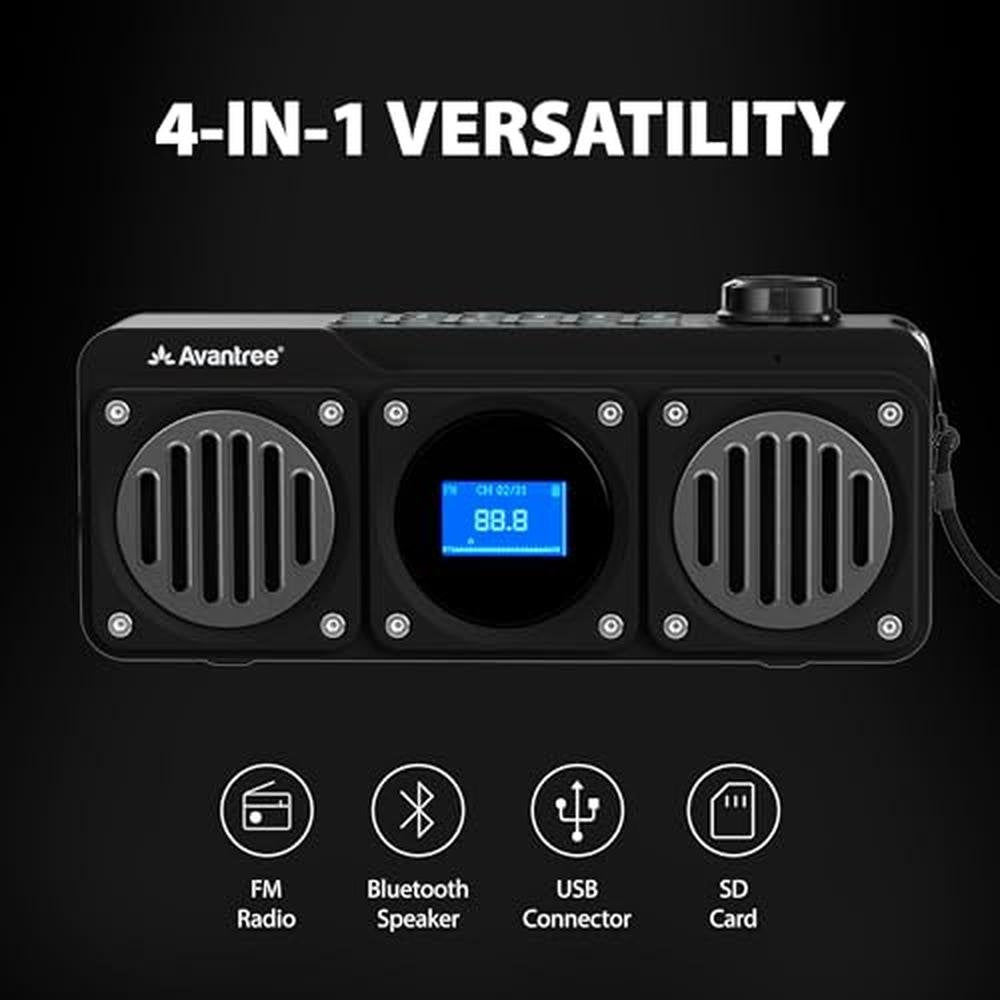 Avantree Boombyte: Portable Digital FM Radio with Bluetooth – Close-up Detail