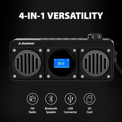 Avantree Boombyte: Portable Digital FM Radio with Bluetooth – Close-up Detail