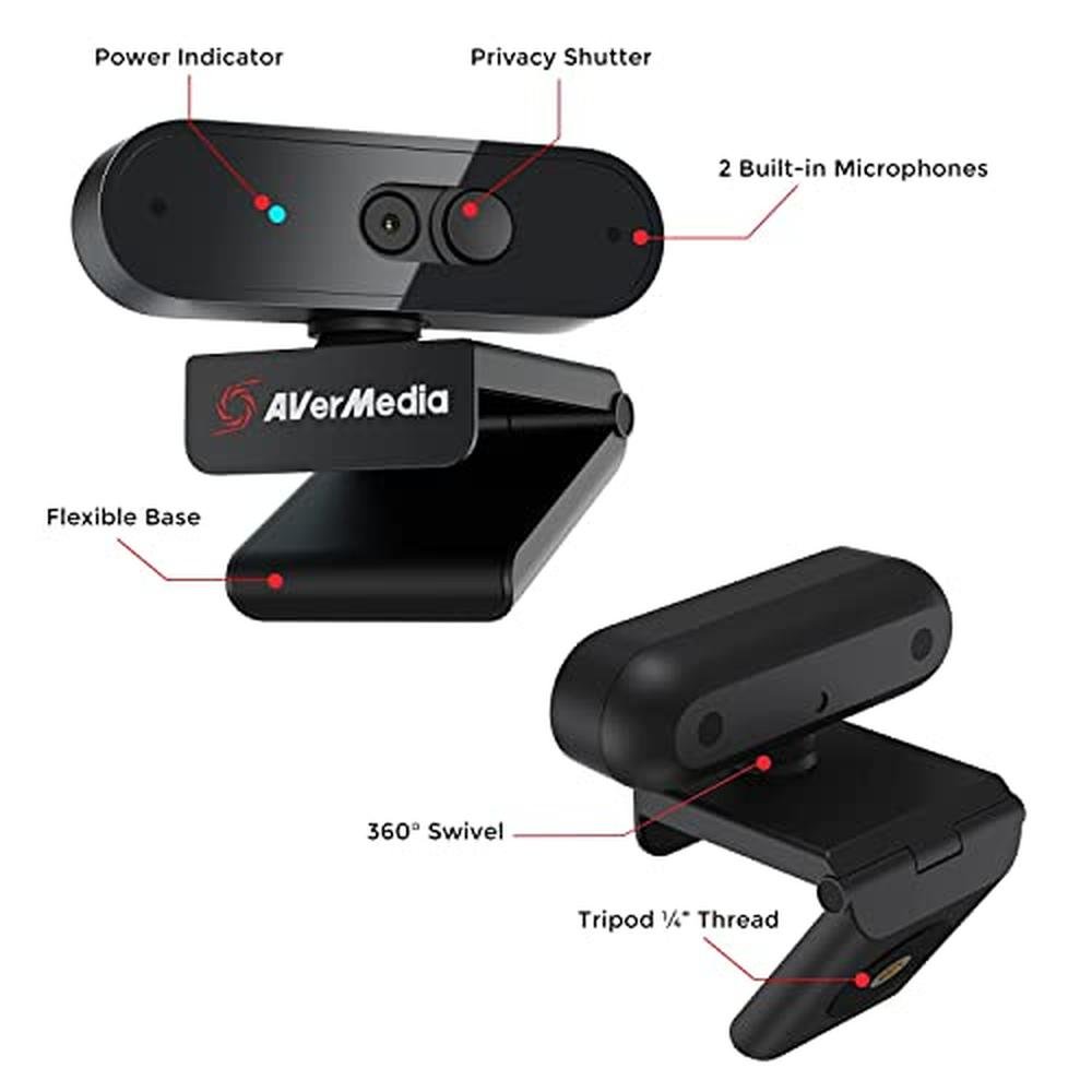 Webcam Avermedia: Avermedia PW310P 1080p 30fps – Close-up Detail