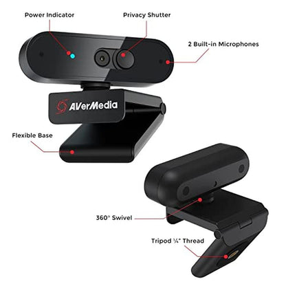 Webcam Avermedia: Avermedia PW310P 1080p 30fps – Close-up Detail