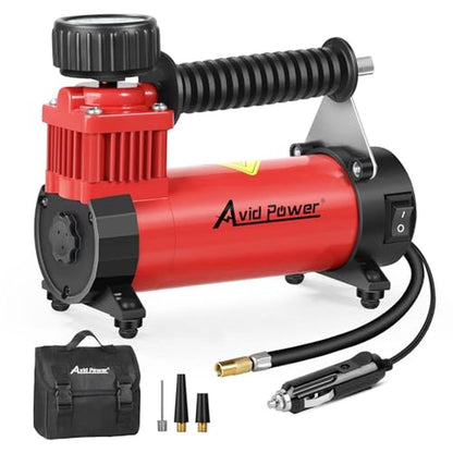 12v Tire Inflator: AVID POWER 12V DC Portable Air – Front View