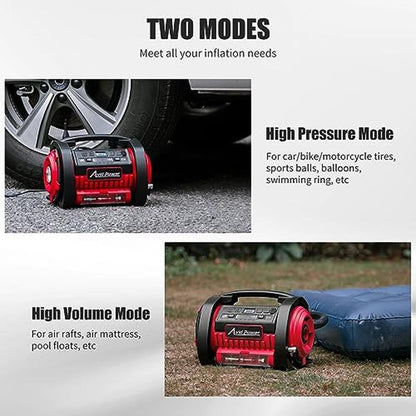 Tire Air: AVID POWER Tire Inflator Portable Air Compressor – Close-up Detail