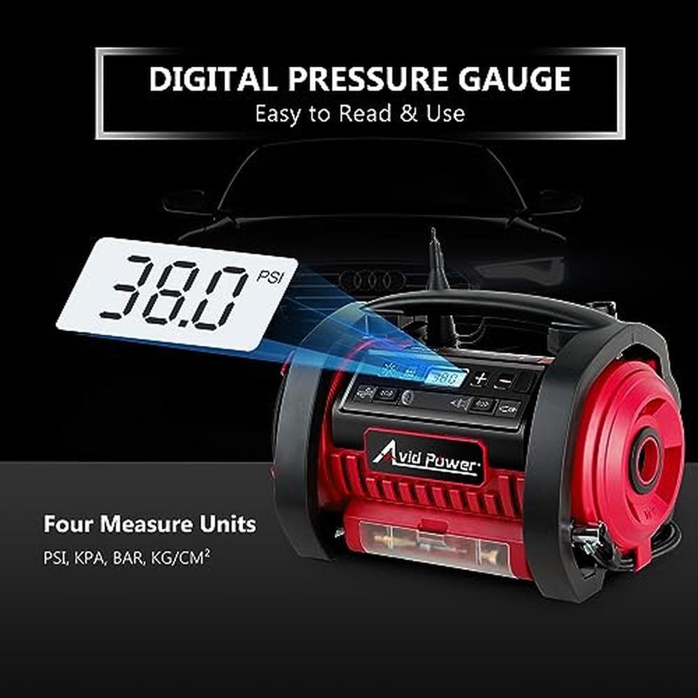 Tire Air: AVID POWER Tire Inflator Portable Air Compressor – Packaging