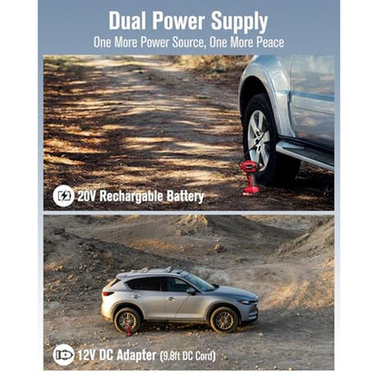 Power Tire Inflator: AVID POWER Portable Air Compressor 20V – In Use