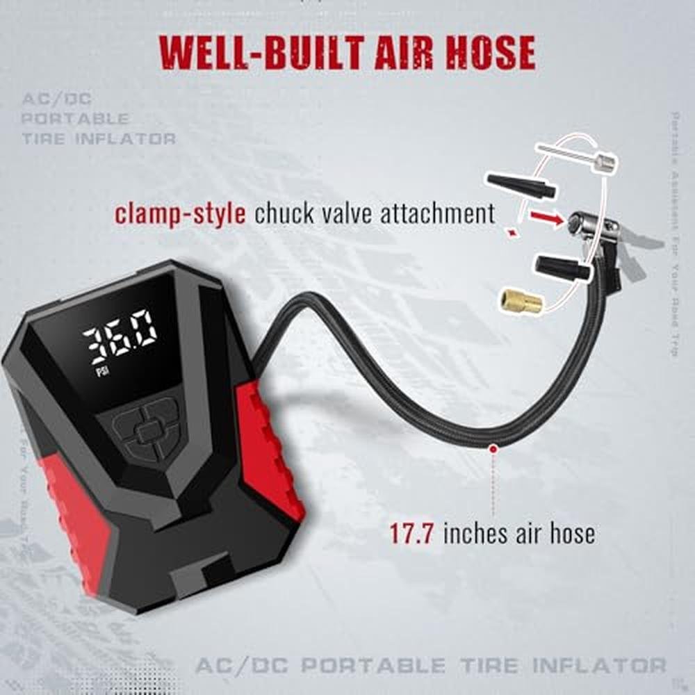 Air Tire Inflator: AVID POWER Portable Air Compressor – In Use