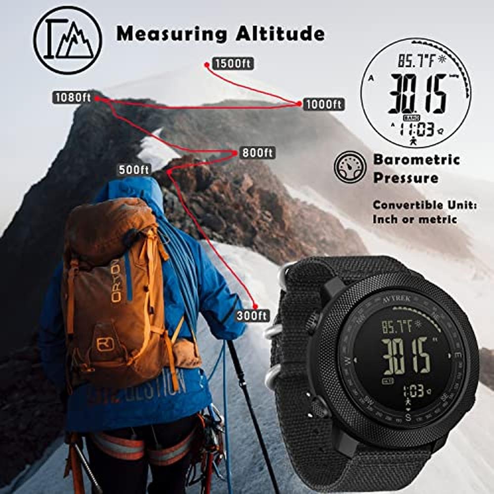 Watch AVTREK: AVTREK Men's Outdoor Sport Digital Wrist – Close-up Detail