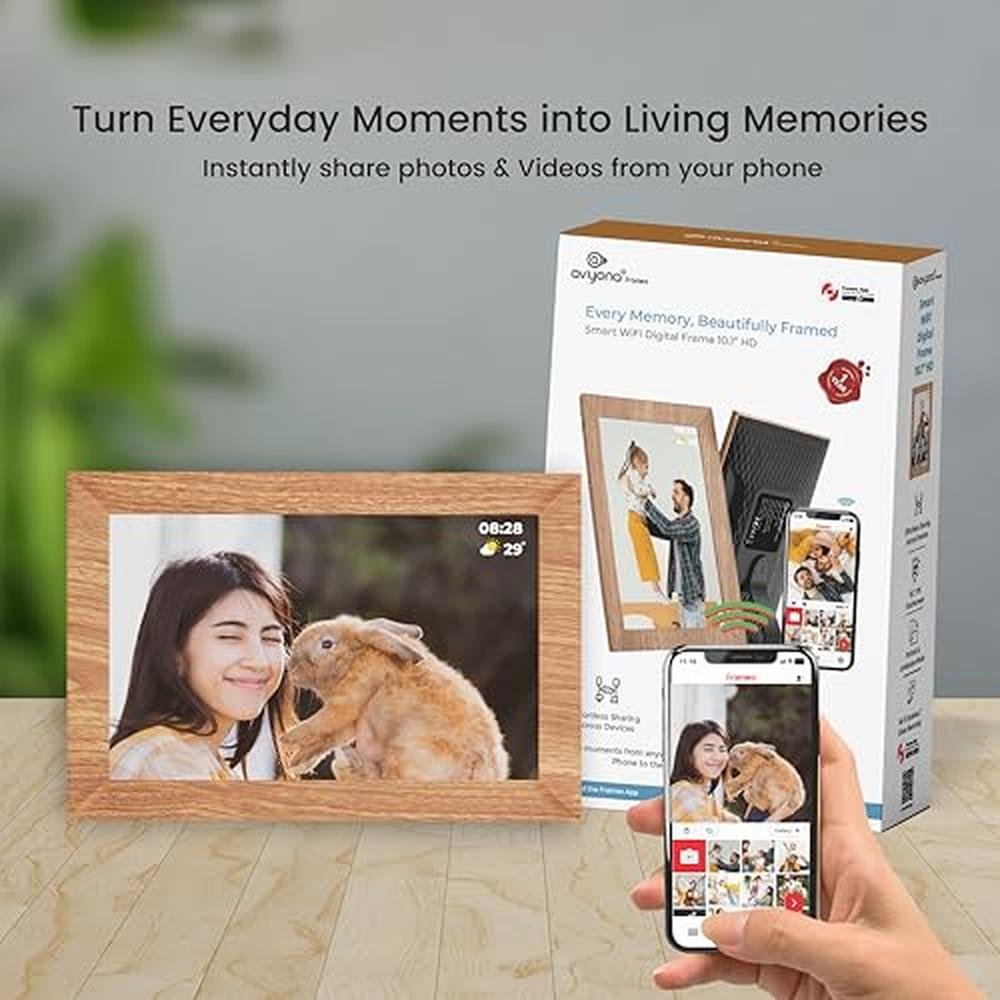 Avyona 10.1 Smart WiFi Digital Photo Frame – Side View