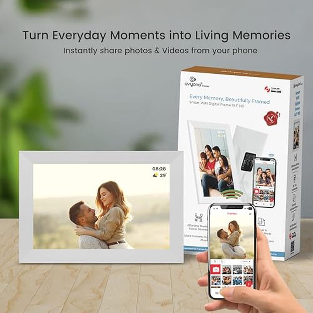 Avyona 10.1 Smart WiFi Digital Photo Frame – Side View