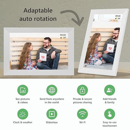 Avyona 10.1 Smart WiFi Digital Photo Frame – Close-up Detail