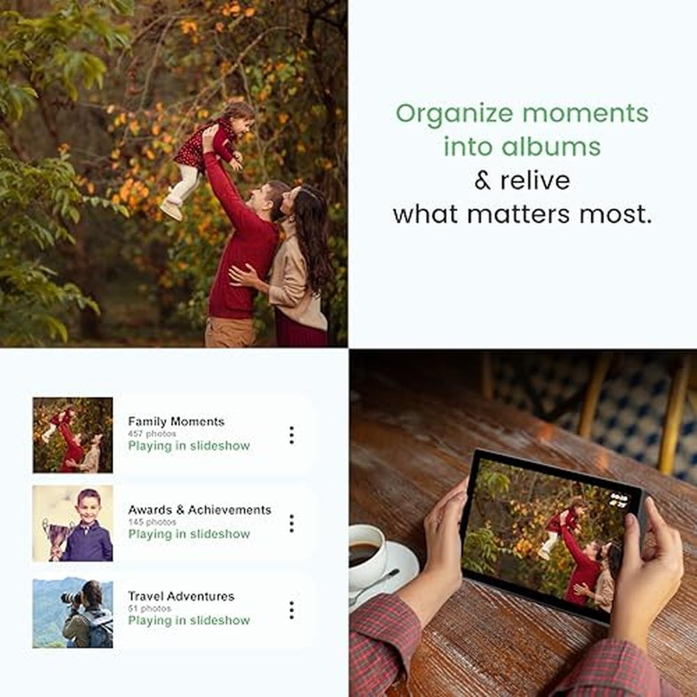Avyona 10.1" Smart WiFi Digital Photo Frame – In Use