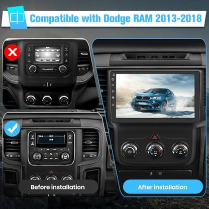 Android Radio: AWESAFE Car Radio for Dodge RAM 1500 2500 – Side View