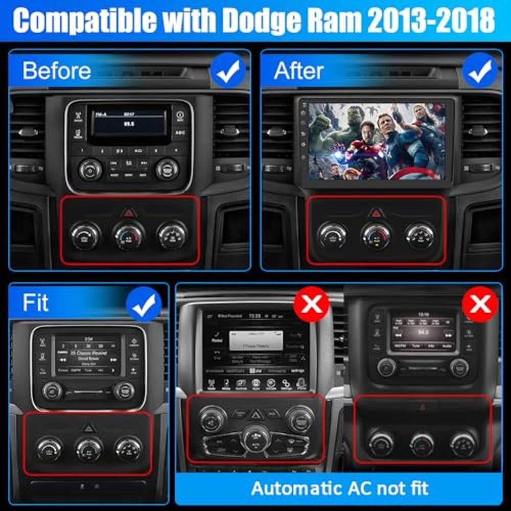 Android Car Stereo: AWESAFE Dodge RAM 1500 2500 3500 Radio – Side View