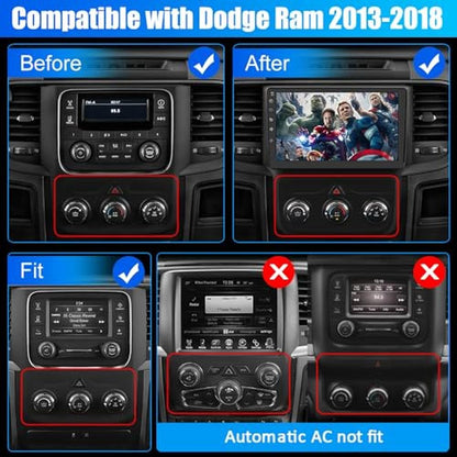 Android Car Stereo: AWESAFE Dodge RAM 1500 2500 3500 Radio – Side View