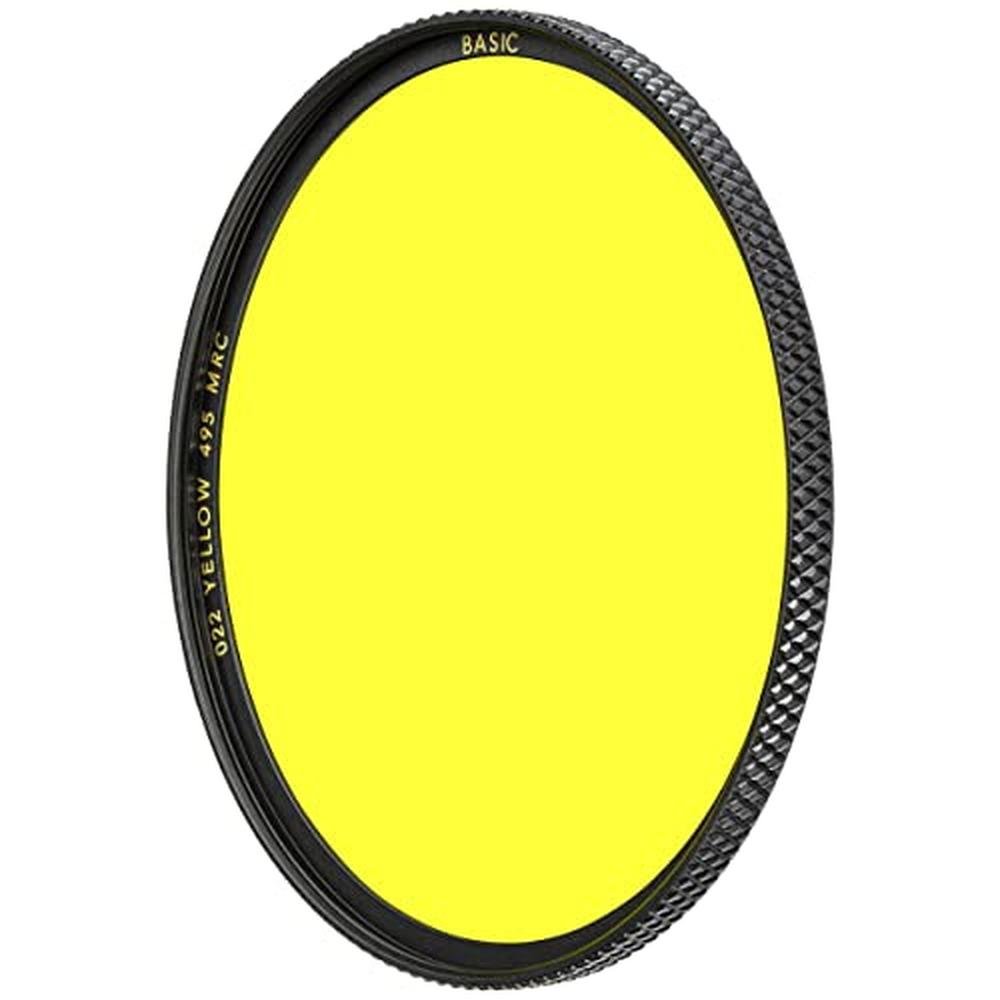 B+W 39mm Basic Black & White (Yellow) MRC 022M Glass Filter – Front View