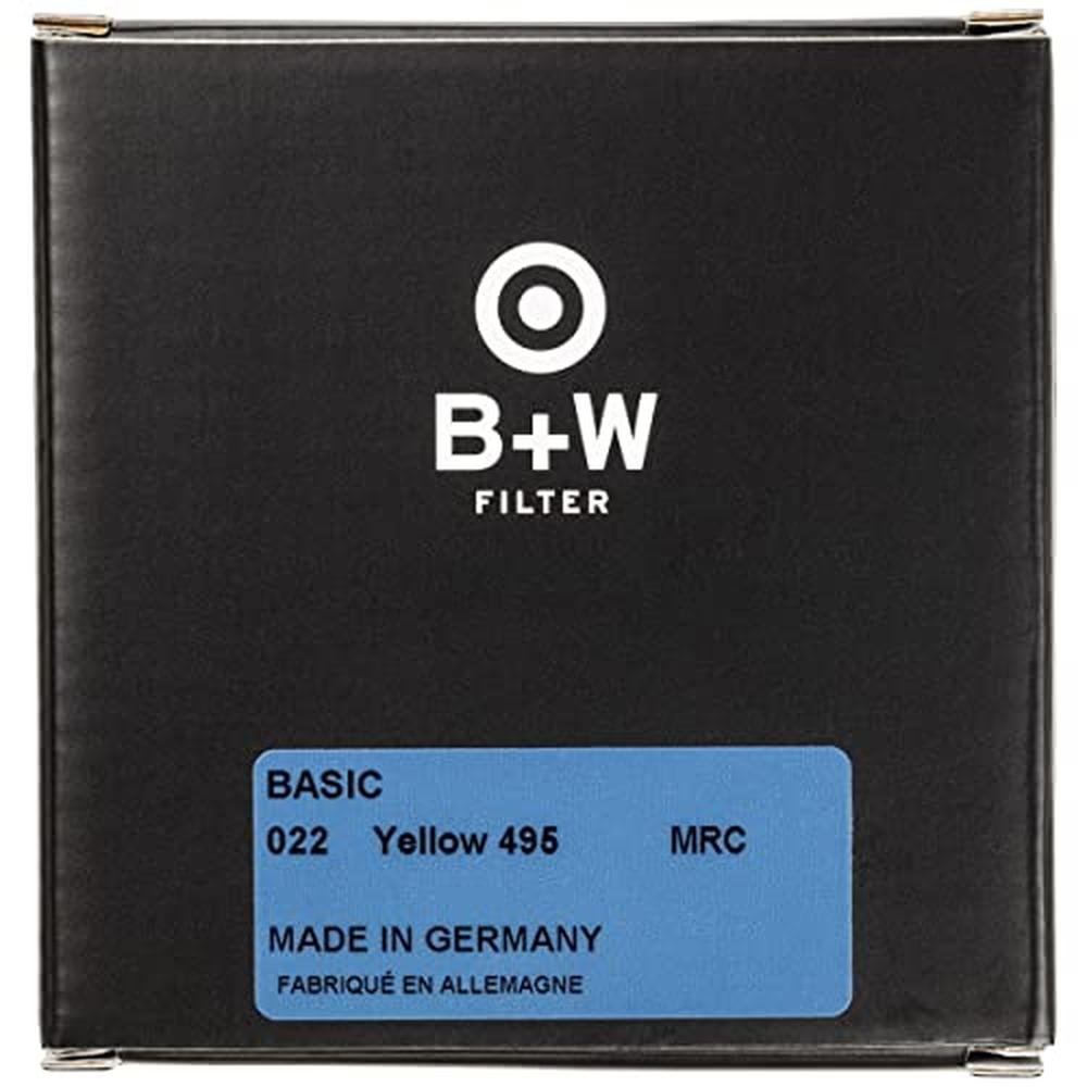 B+W 39mm Basic Black & White (Yellow) MRC 022M Glass Filter – Close-up Detail