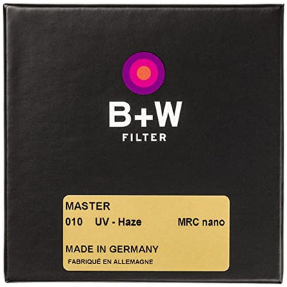 B+W 43mm Master UV Haze MRC Nano 010M Glass Filter_Black – Close-up Detail