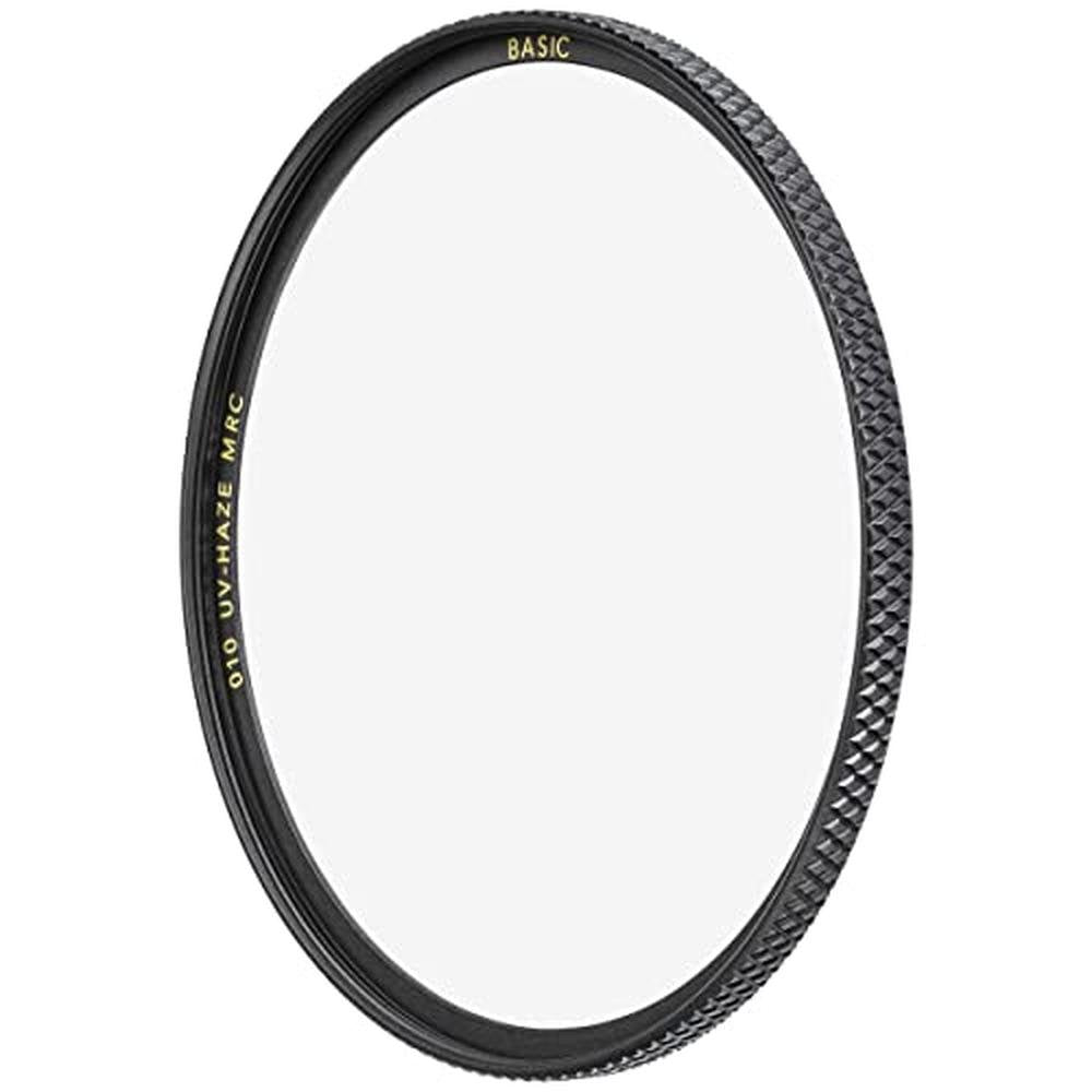 B+W 67mm Basic UV Haze MRC 010M Glass Filter_Black – Front View