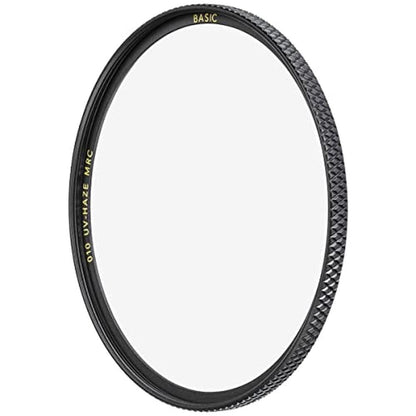 B+W 67mm Basic UV Haze MRC 010M Glass Filter_Black – Front View