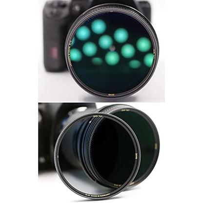 B+W 77mm Basic Circular Polarizer MRC Glass Filter – Side View