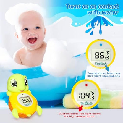Baby Bath Thermometer: Backstroke Sea Turtle BPA-Free – Side View