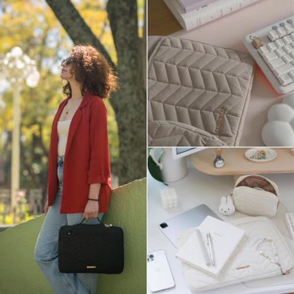 Laptop Case: BAGSMART Puffy Padded 13-14 Inch MacBook – Side View