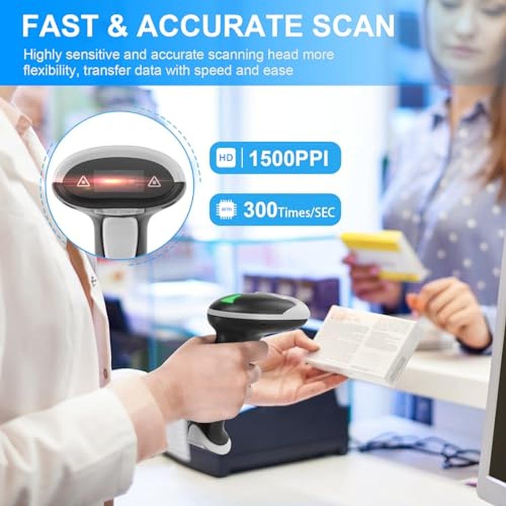 Barcode Scanner: Wireless Bluetooth 2.4G USB Wired – In Use
