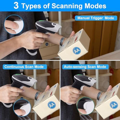 Barcode Scanner: Wireless Bluetooth 2.4G USB Wired – Packaging