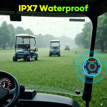 Golf Cart Speaker: BassPal Magnetic IPX7 Waterproof – Close-up Detail