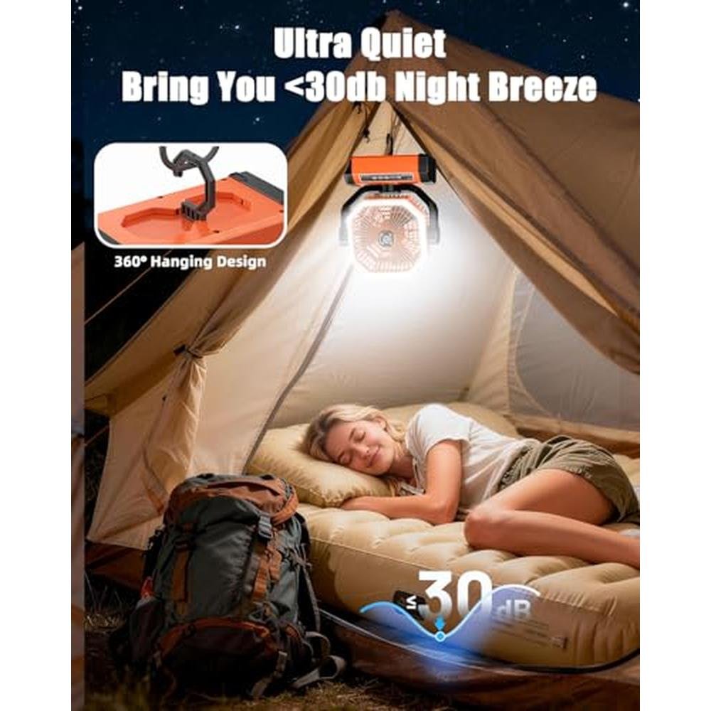 Fan Camping: 9-Inch Rechargeable Battery Powered Fan – Packaging