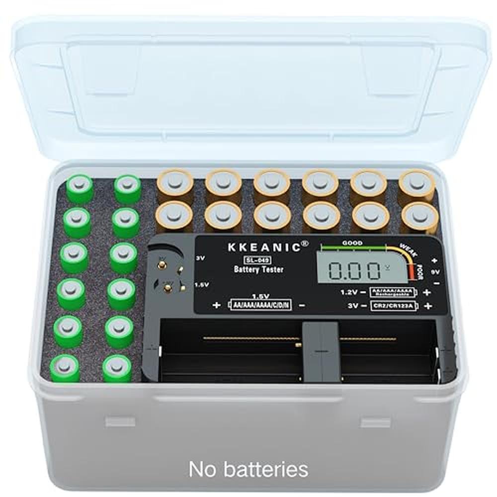 Battery Tester: Professional Digital Battery Checker with – Front View