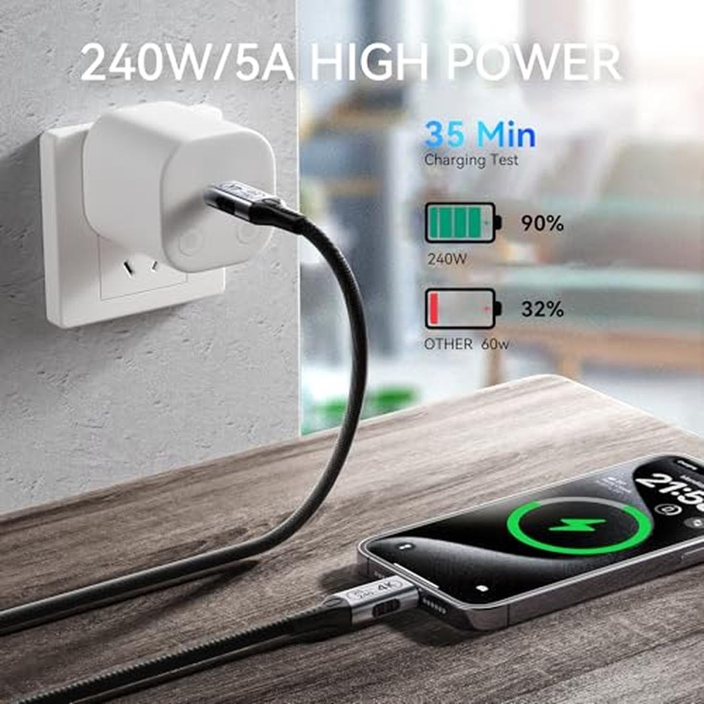 BAWIOFIAU 10ft USB-C to USB-C Cable – In Use