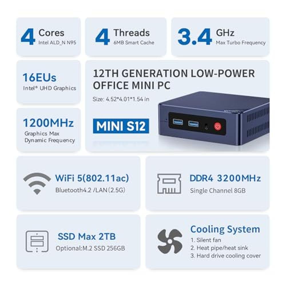 Beelink S12 Mini PC: Beelink MINI S12 N95 Processor 16G – Close-up Detail