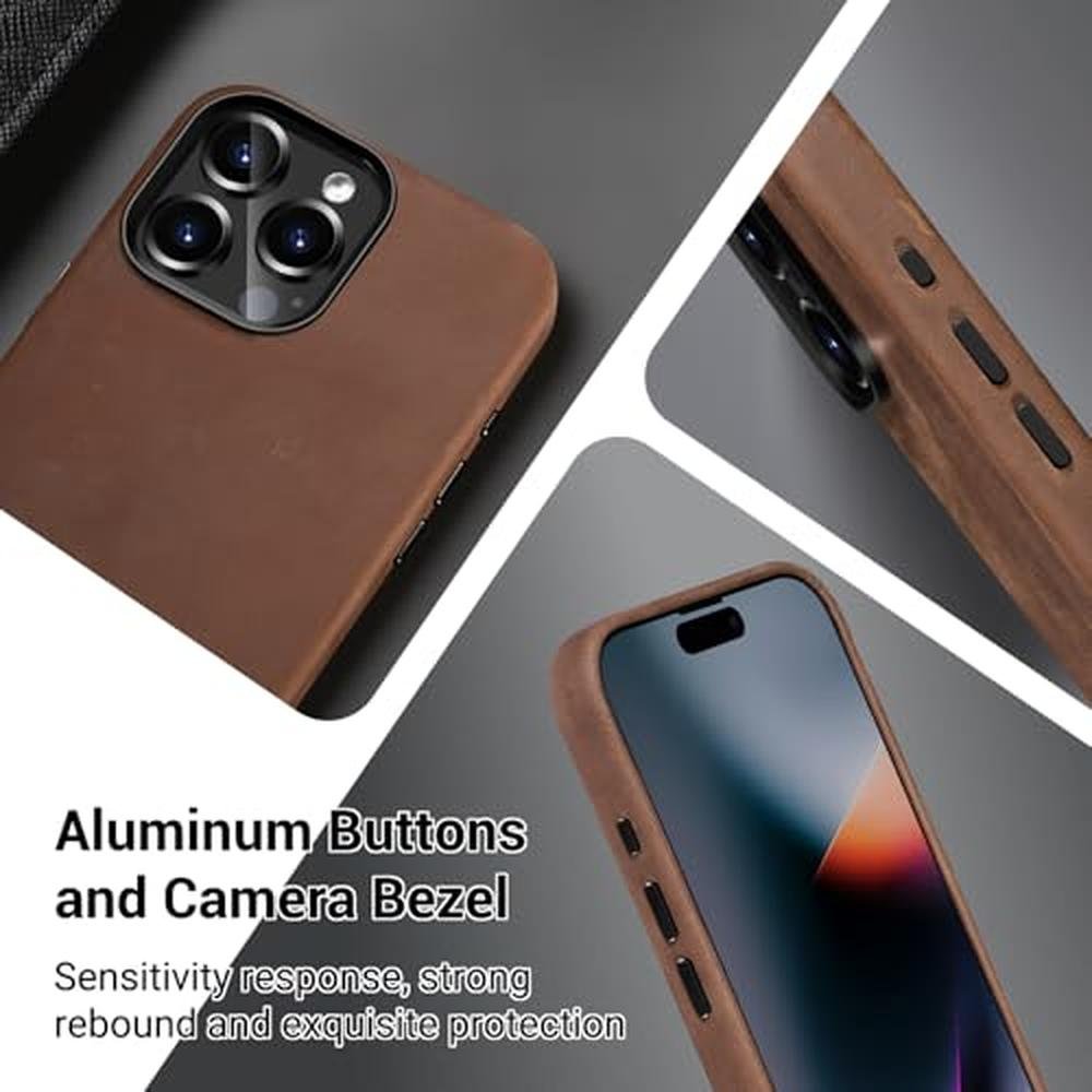Leather Belemay: Belemay iPhone 15 Pro Max Case – Close-up Detail