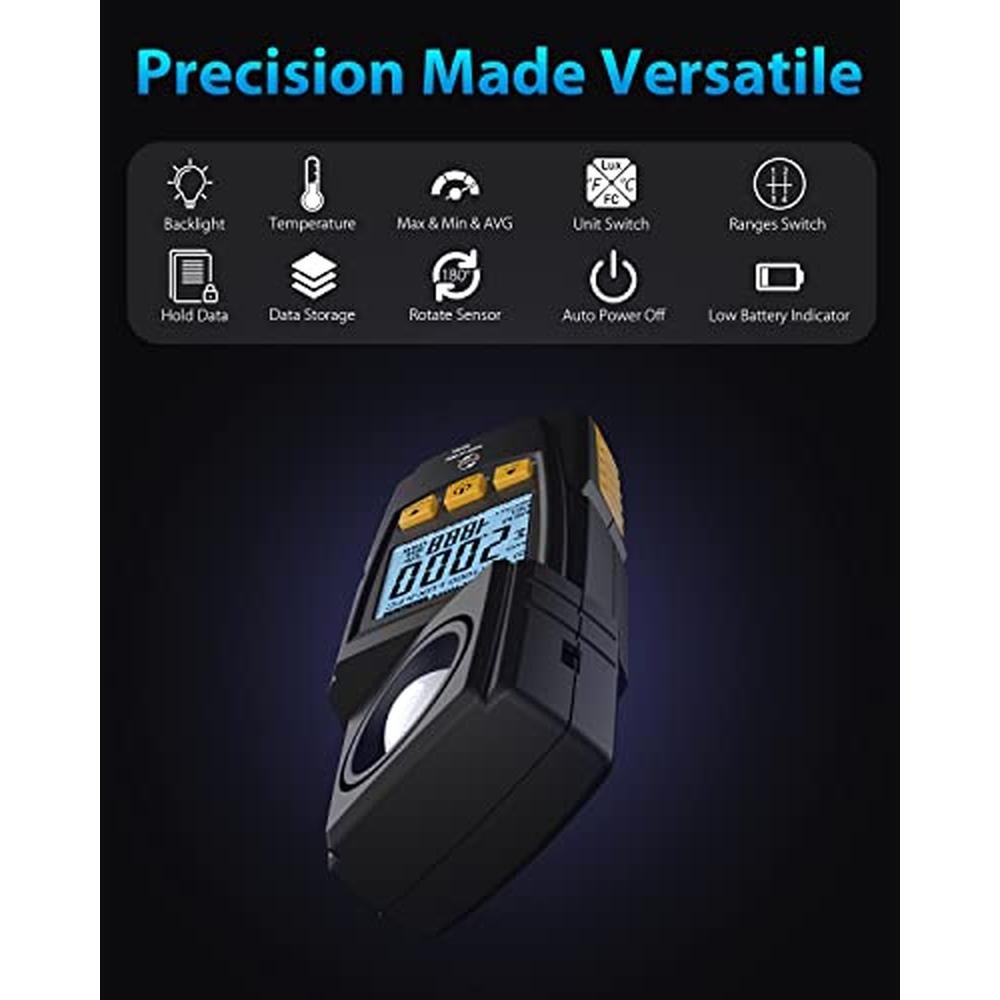 Meter Benetech: Benetech Digital Illuminance Light Meter – Side View