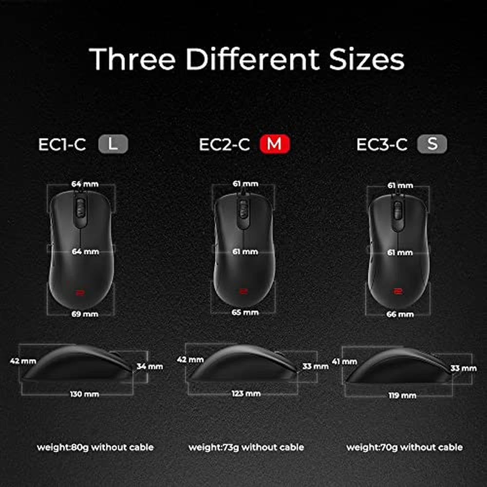 Benq Zowie EC2-C Ergonomic Gaming Mouse – Close-up Detail