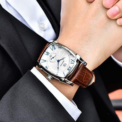 Men's Benyar Watch: Benyar Rectangle Wrist Watch with – Side View