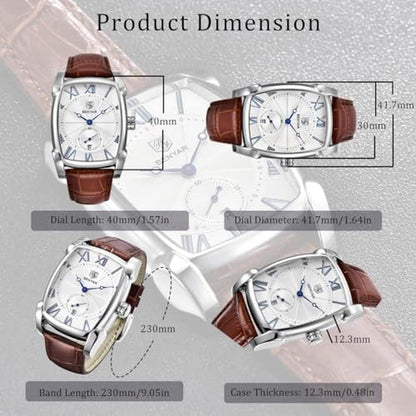 Men's Benyar Watch: Benyar Rectangle Wrist Watch with – In Use