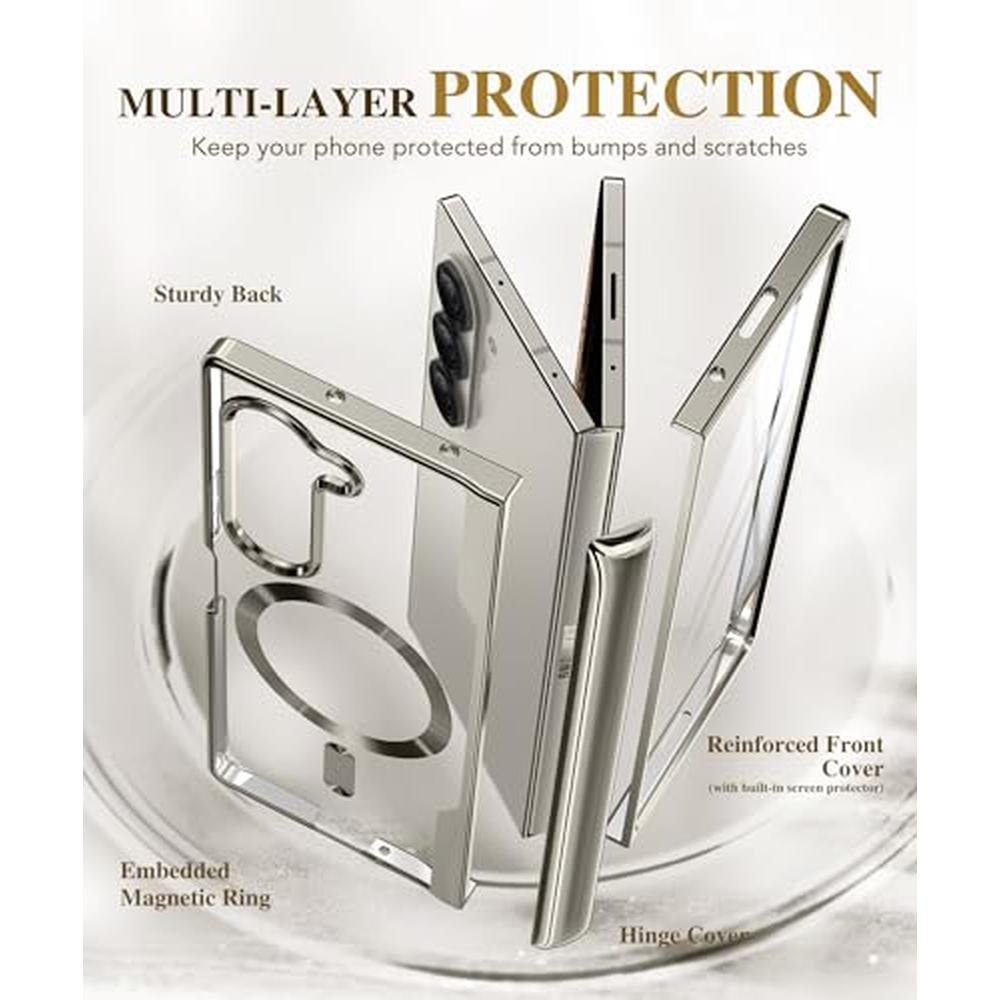 Fold Case: BERFY Galaxy Z Fold 7 Clear Plating Design – Side View
