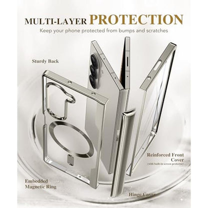 Fold Case: BERFY Galaxy Z Fold 7 Clear Plating Design – Side View