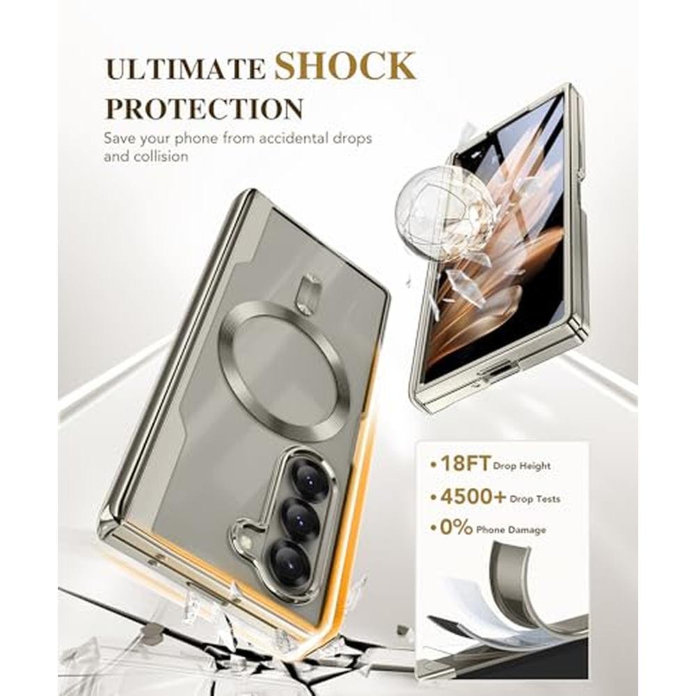 Fold Case: BERFY Galaxy Z Fold 7 Clear Plating Design – In Use