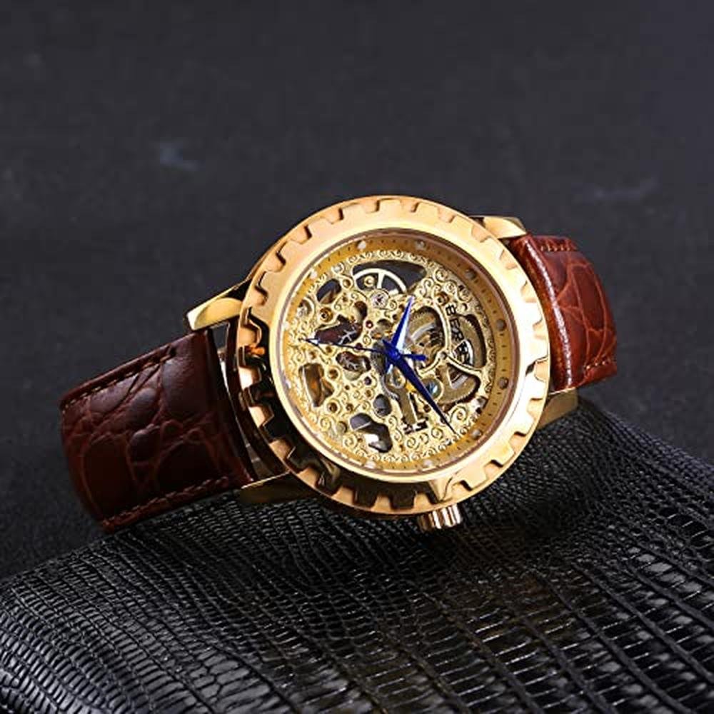 BERNY Gold Watches for Men: Automatic Mechanical Wristwatch – In Use