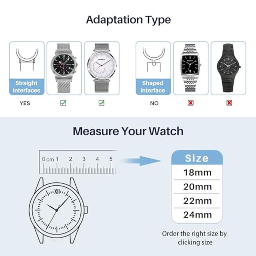 Watch Berny: Berny Stainless Steel Mesh Watch Band for Men – In Use