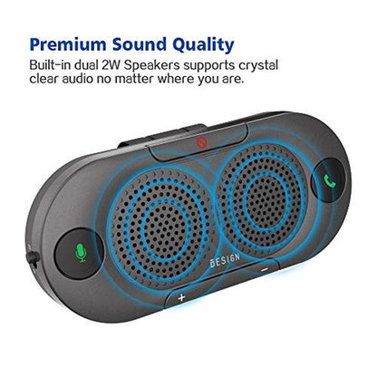 Car Speakerphone: Besign BK06 Bluetooth 5.0 with Visor Clip – Side View