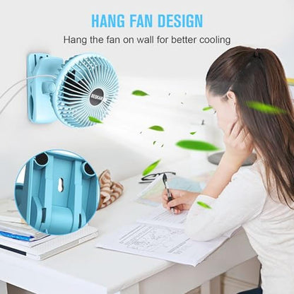 Fan Clip: BESKAR Clip on Fan Portable Small Desk Fans with – In Use