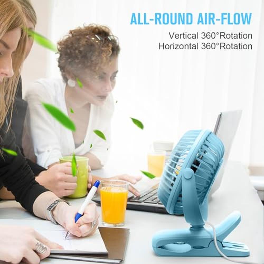 Fan Clip: BESKAR Clip on Fan Portable Small Desk Fans with – Packaging